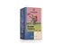 Photo of a pack Happy Easter Tea Organic Herbal Fruit Tea Blend. On the package is an Illustration of a rabbit carrying a basket with brightly painted eggs and a chick on top on his back and holding a steaming cup of tea in his hand.